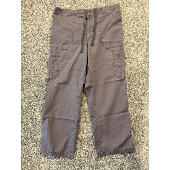 Carhartt Mens XL Gray Cotton Blend Work Utility Outdoor Cargo Cropped Pants - Picture 1 of 9